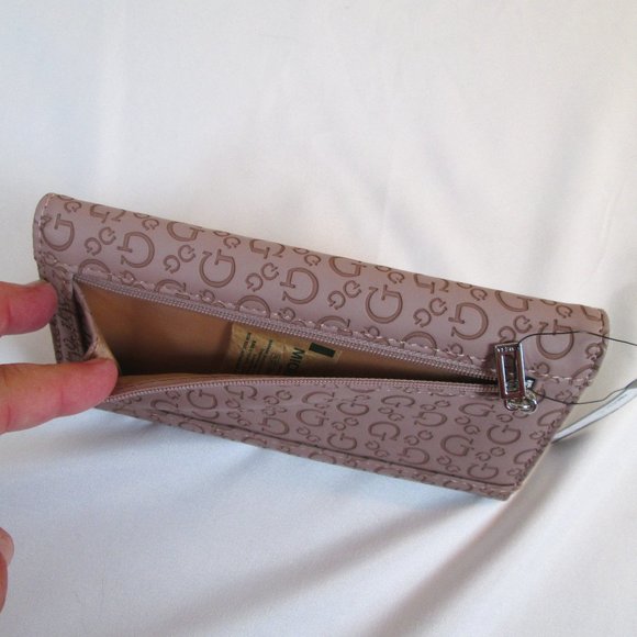 Guess Dusty Mauve Ophelea SLG Slim Tri-fold Clutch Wallet Style SE911051 NWT - Picture 5 of 5